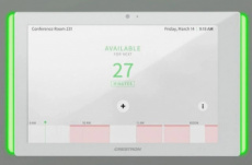 103338 103338 Crestron TSS-10-W-S 10.1" Room Scheduling Touch Screen + TSW-1060-LB-W Lightbar