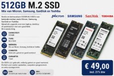 115049 115049 512GB M.2 SSD – Mix van Micron, Samsung, SanDisk en Toshiba