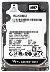 121085 121085 Western Digital Scorpio Black WD3200BEKT 320GB HDD 2.5" SATA
