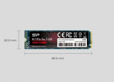 103214 Silicon Power 256GB - NVMe M.2 PCIe Gen3x4 2280 TLC R/W 3.400/3.000MB/s SSD (SU256GBP34A80M28)
